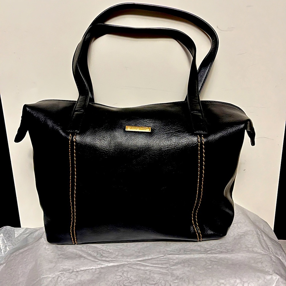 David Jones - Chic Black Leather Purse by David Jones Paris